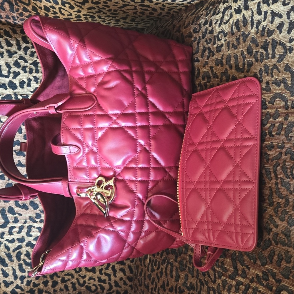 Elegant Red Quilted Handbag